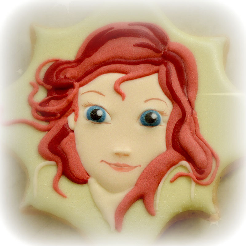 Honeycat Cookies How to make royal icing eyes for Anna from Frozen and