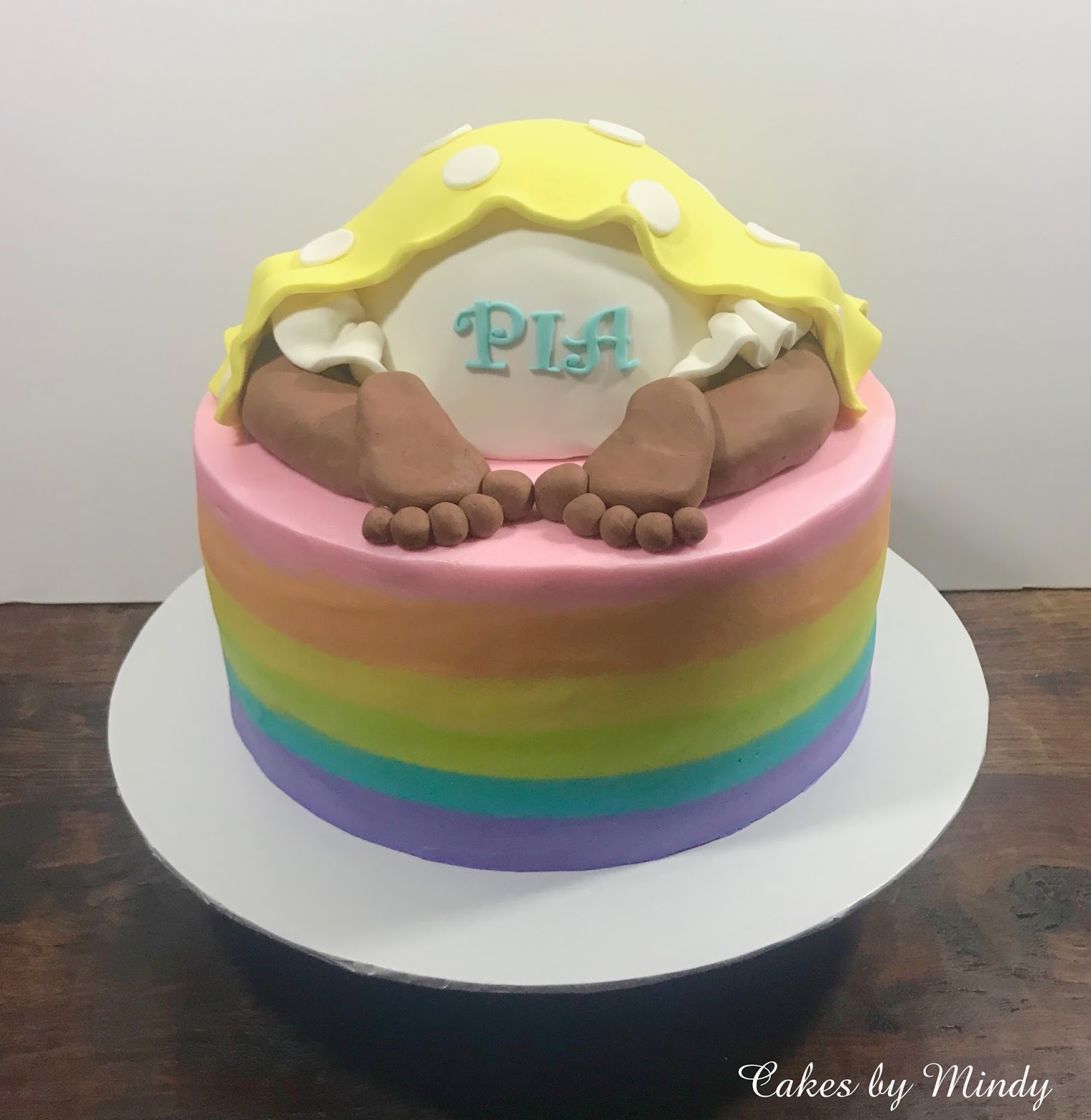 rainbow baby shower cake