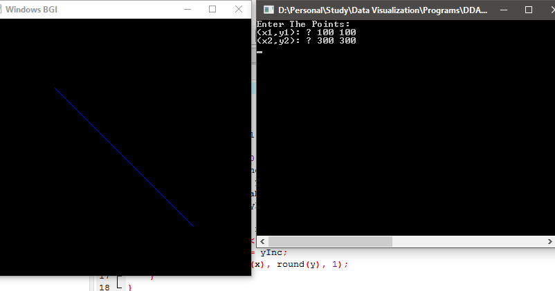 ItsAboutCS: DDA Line Drawing C Program Using graphics.h