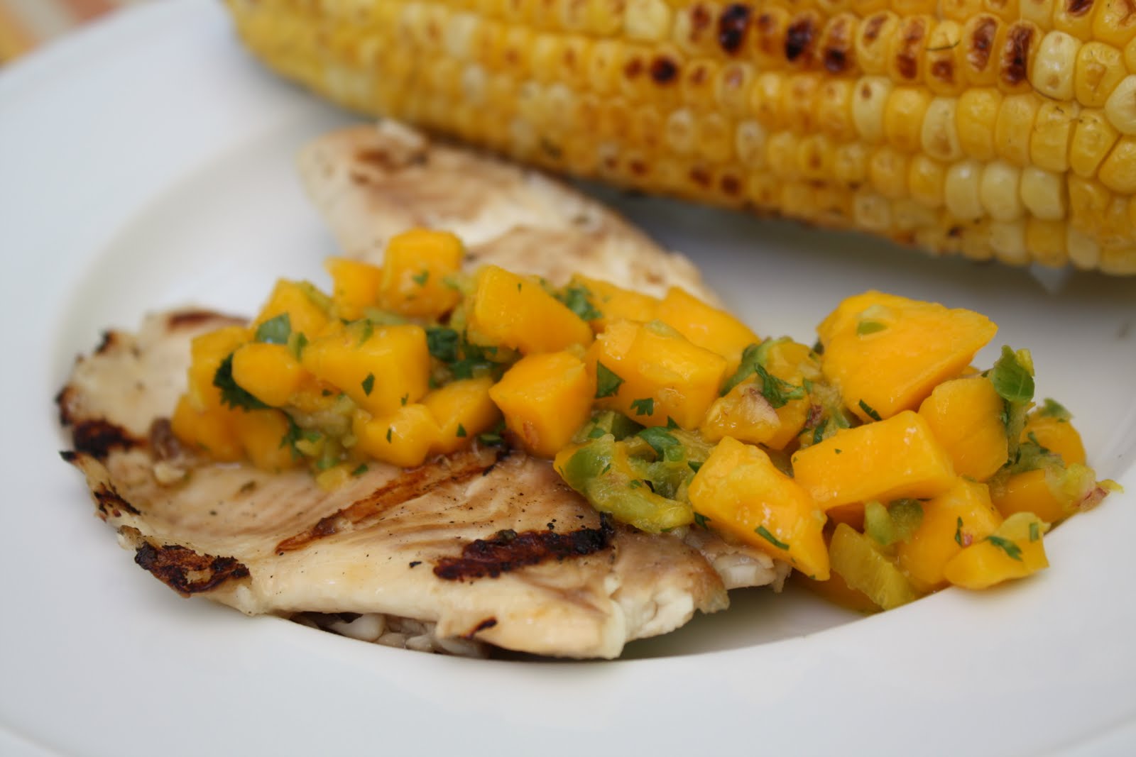 Nicole at Home: Grilled tilapia with mango salsa