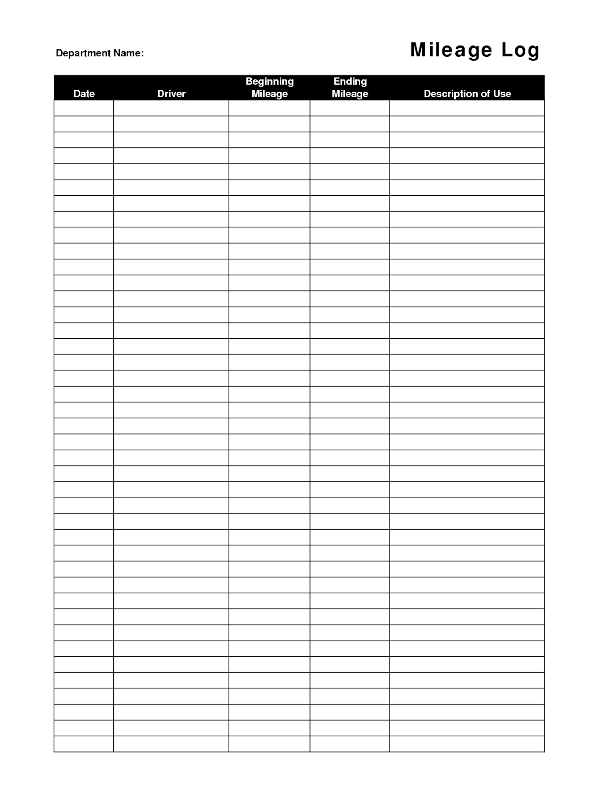 25 Free Mileage Log Templates - Excel Log Sheet Format - Project Inside Mileage Report Template