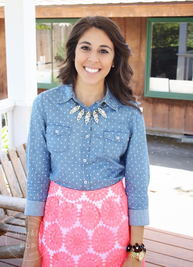 Sparkle & Pop Daisy Embroidered Skirt.