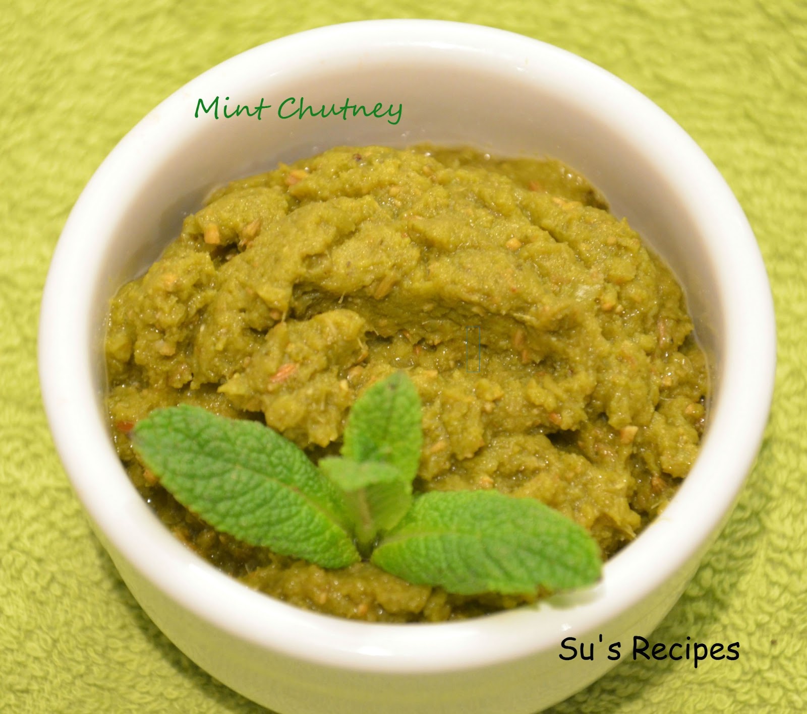 Su's Recipes Mint Chutney