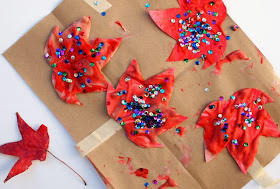 How to make homemade puffy paint leaves for a fun fall craft