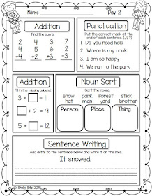 Smiling and Shining in Second Grade: First Grade Morning Work
