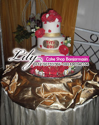 cake pengantin kue lily tingkat