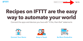 sign up IFTTT to connect Blogger with Facebook