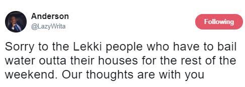 Nigerians on social media mock Lekki residents over recent flood