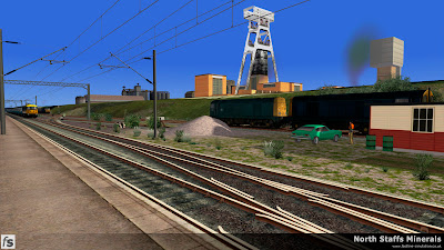 Fastline Simulation - North Staffs Minerals: A pair of Class 20s await there next duty in the south end head shunt at Hem Heath Colliery in North Staffs Minerals a route for RailWorks Train Simulator 2012.