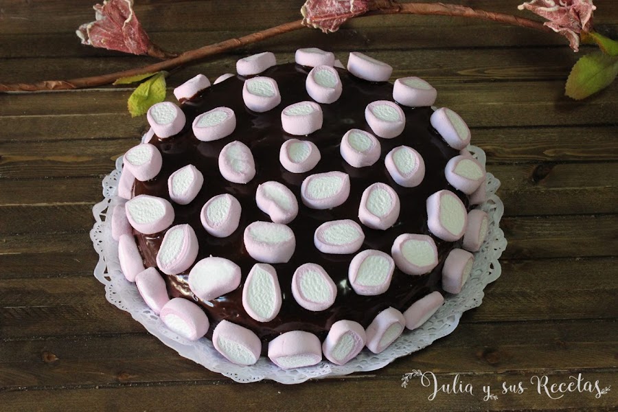 Tarta de chocolate y nubes