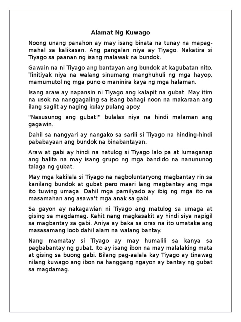 alamat ng gubat - philippin news collections