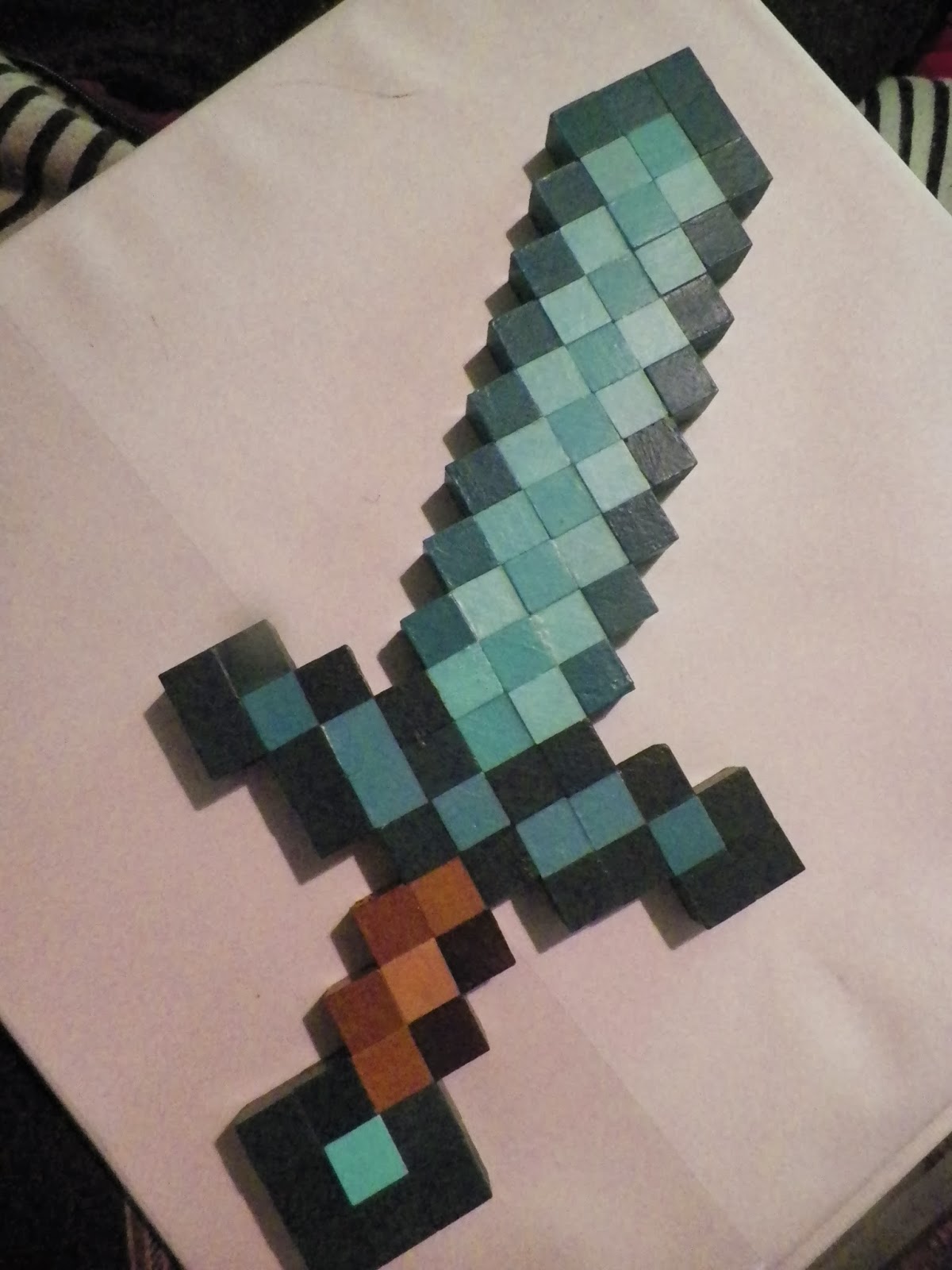 Cassie's Creative Crafts Minecraft Sword Tutorial Using Wooden Blocks