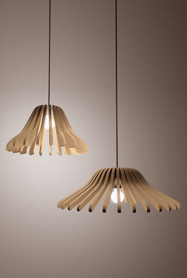 Lámpara diy con viejas perchas