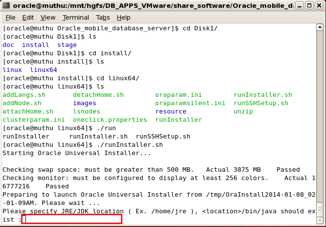 Oracle Database Mobile Server Installation