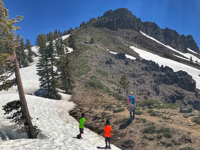 Hiking up Castle Peak