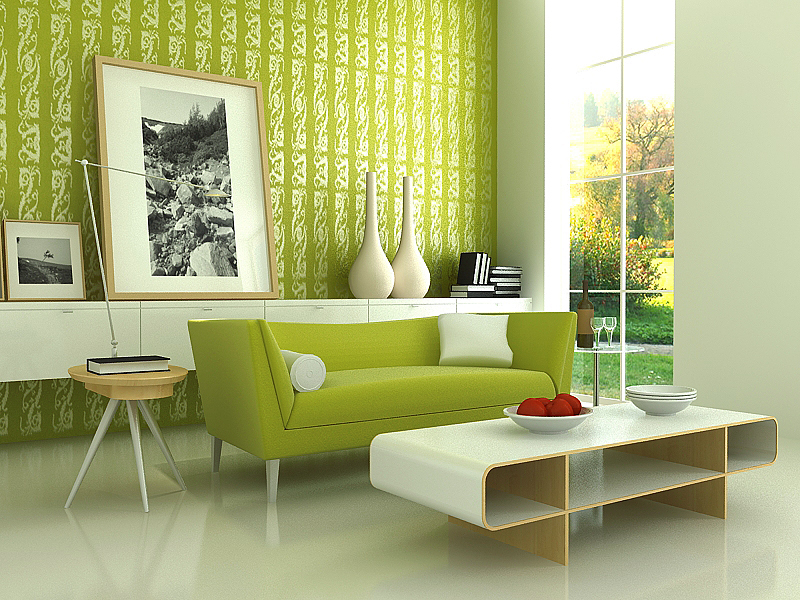  Dekorasi  Ruang  Tamu  Moden Tema Hijau  Green Living Room 