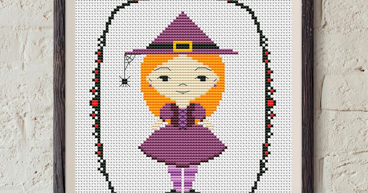 Witch. Free cross stitch pattern