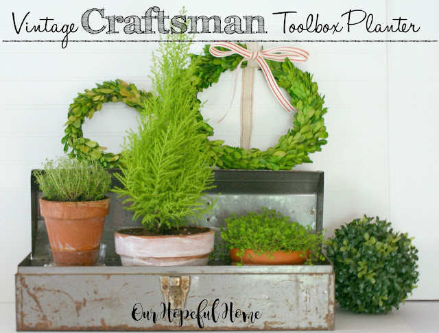 vintage craftsman toolbox upcycle planter 