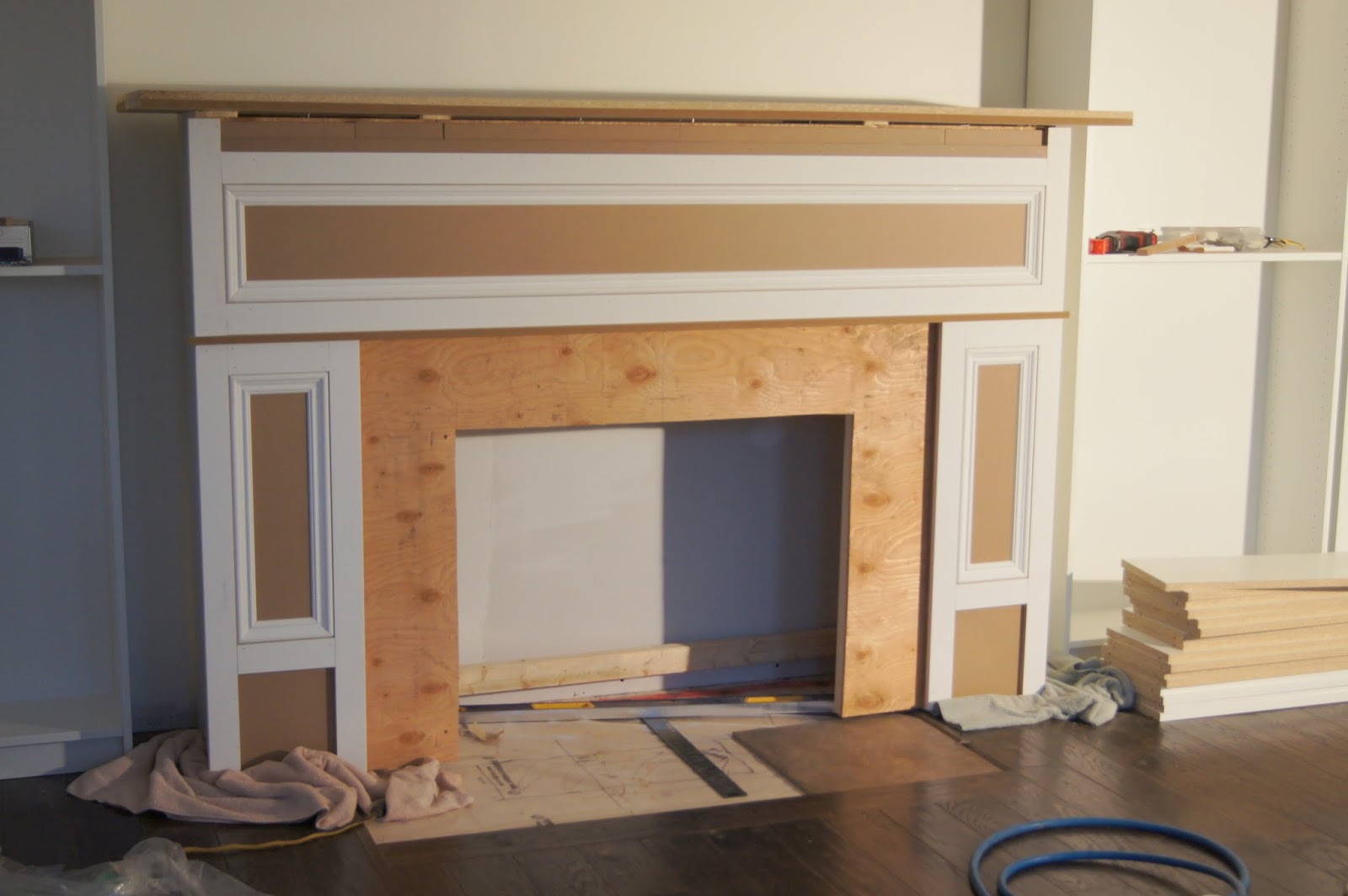 Beautiful DIY Pellet Stove Insert Fireplace Mantel "Making Montessori