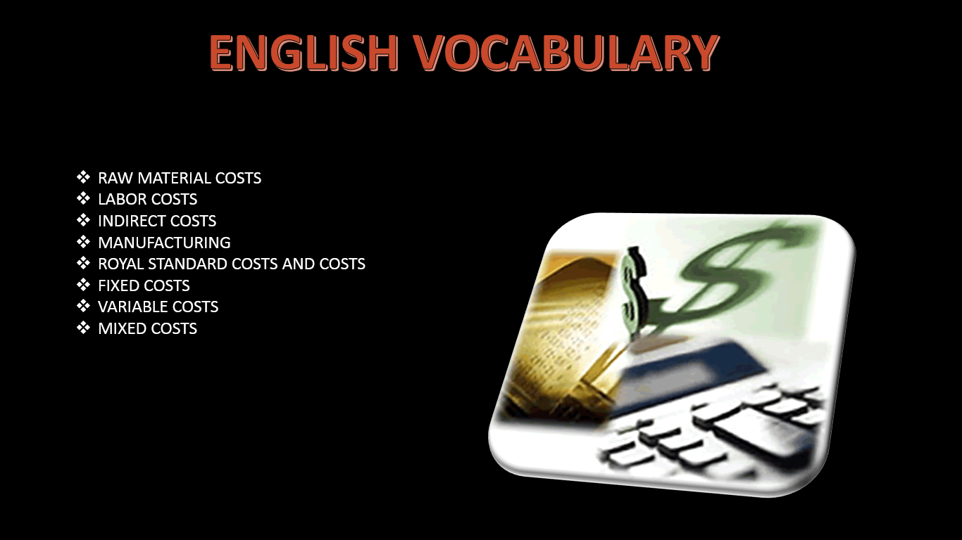 costs ENGLISH VOCABULARY