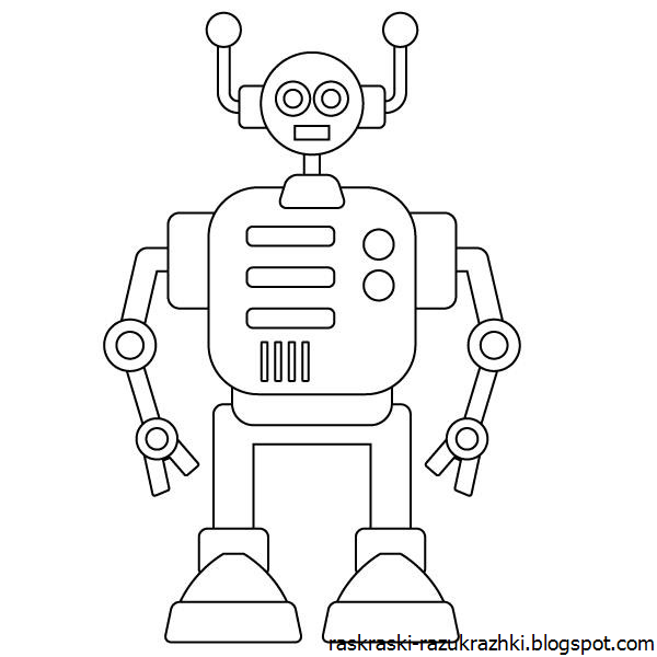 Робот Раскраска Для Детей 5 Лет