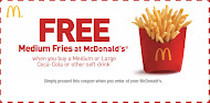 Free Medium Fries Coupons