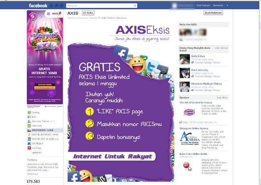 Trik Internet Gratis Axis Homecare24