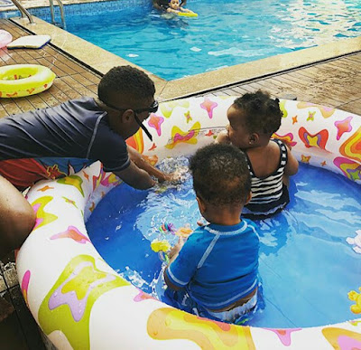  Photos: Singer Paul Okoye plays the doting dad as he hangs out with his three children