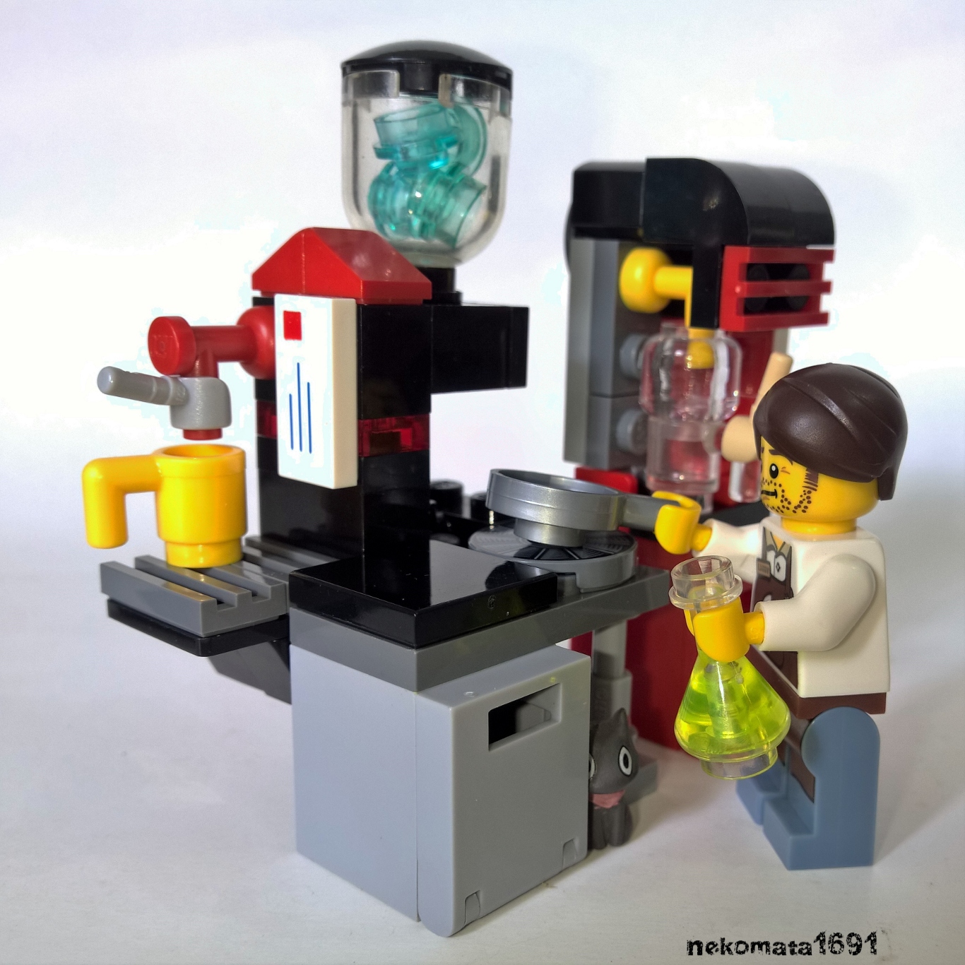 Neko's Room Lego Drink Machine & Electric Stove Unit , and Coffee Machine