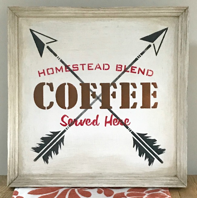 Rustic Coffee Sign with Aging Technique