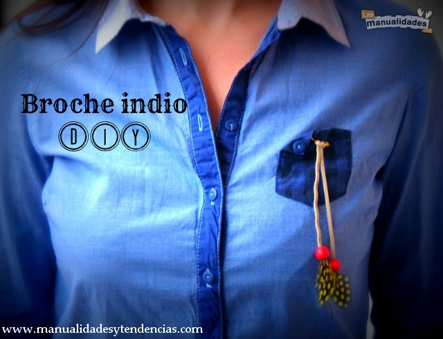 DIY Broche indio con plumas / Indian brooch / Tutoriel Broche indienne