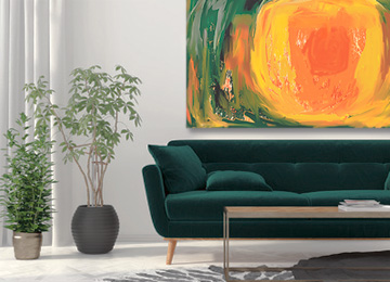 orange, green, yellow, black and white, abstract painting, digital painting, contemporary painting, modern painting, buy art, original art, artwork, artist, Sam Freek,