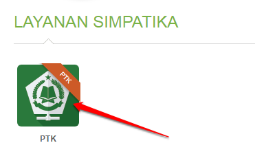 Klik pada bagian PTK Klik pada bagian PTK