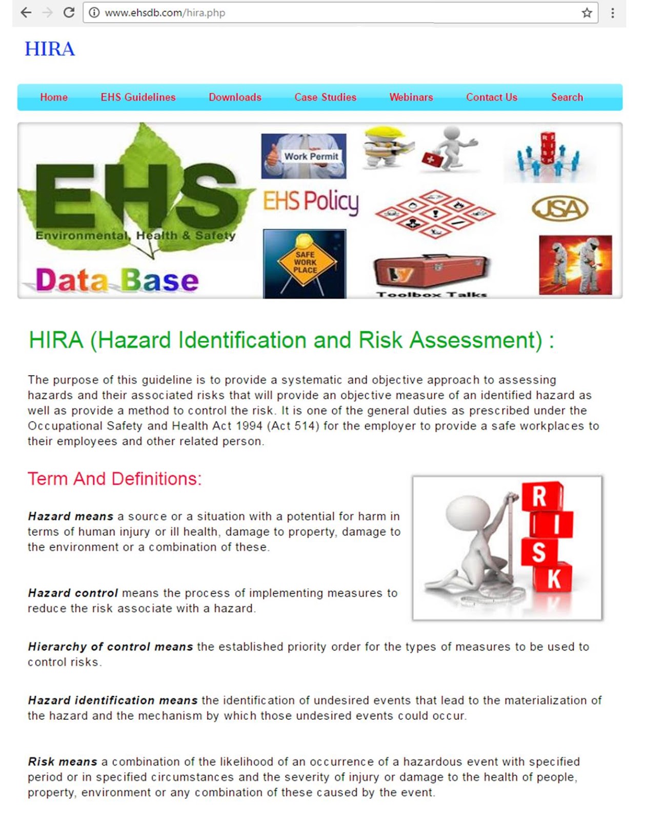 Hira Hazard Identification Risk Assessment
