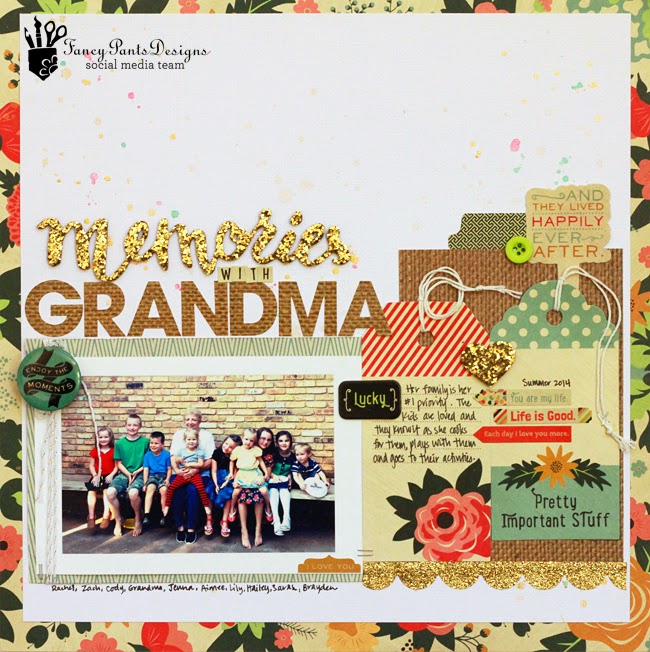 One Scrappin' Mama Fancy Pants Burlap & Bouquets