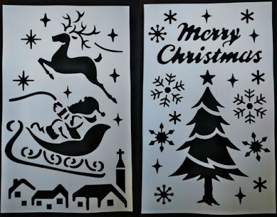 同じくダイソーで購入したスノースプレー用型紙