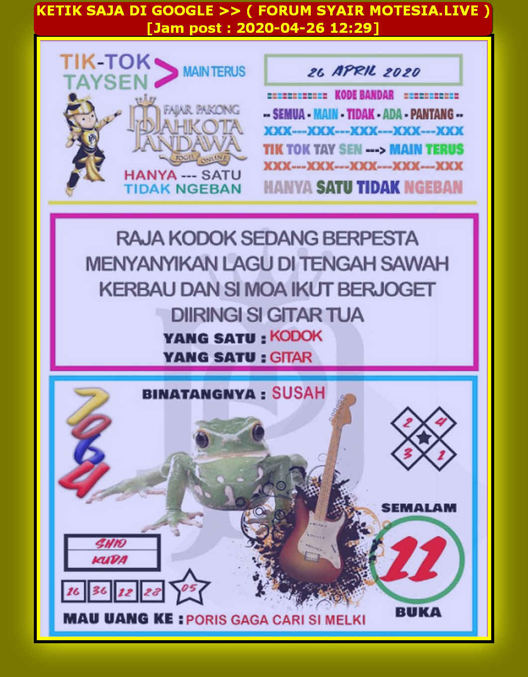 1 New Message Kode Syair Hongkong 26 April 2020 Forum Syair Togel Hongkong Singapura Sydney