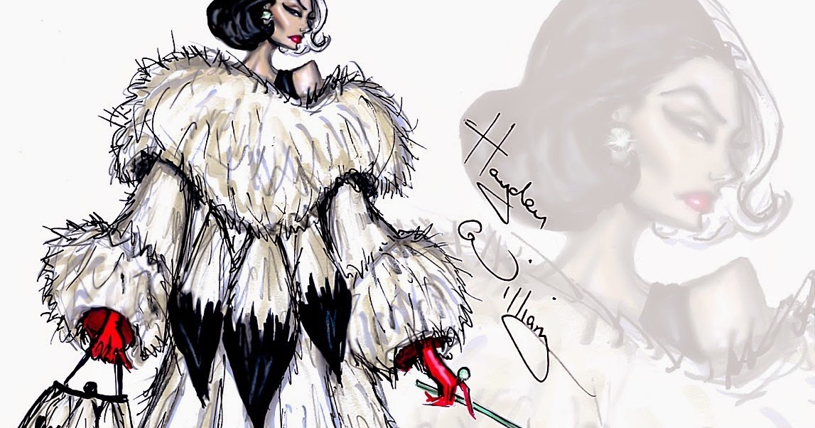 Эскизы платьев из круэллы