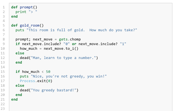 TESTHEAD: Exercise 35: Branches and Functions: Learn Ruby the Hard Way ...