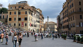 The bustling Piazza di Spagna in Rome