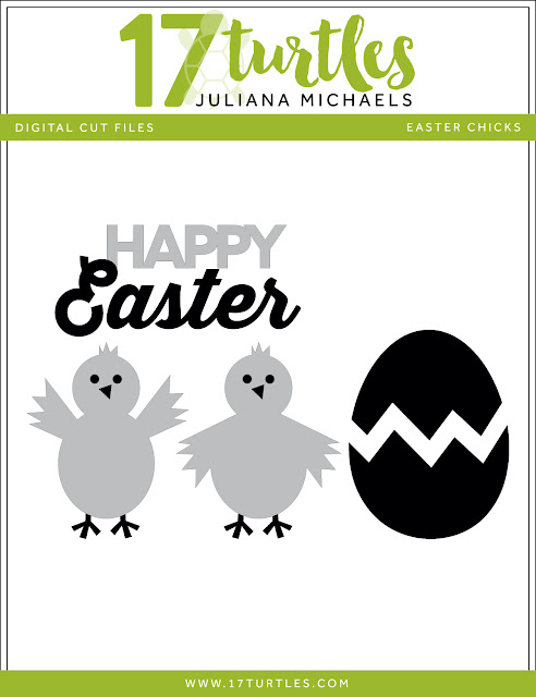Easter Chicks Free Digital Cut File by Juliana Michaels 17turtles.com