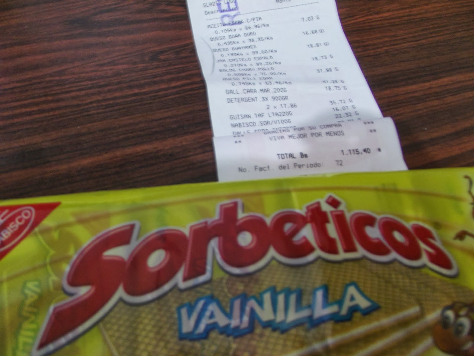 Sorbeticos Nabisco (Kraft Foods) 100g en 4 paquetes de 25g Hecho en