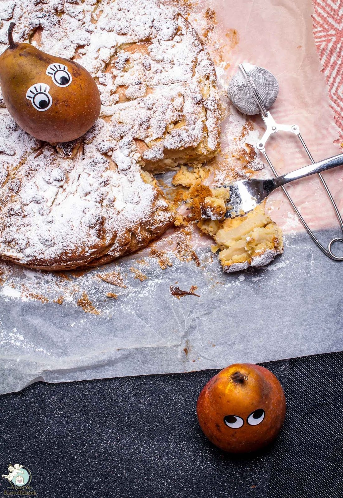 Amor&amp;Kartoffelsack: Birnen-Marzipan-Kuchen mit Streusel
