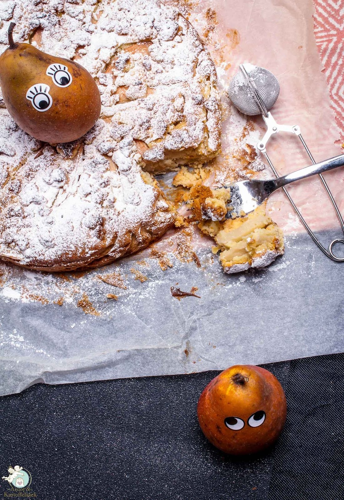 Amor&amp;Kartoffelsack: Birnen-Marzipan-Kuchen mit Streusel