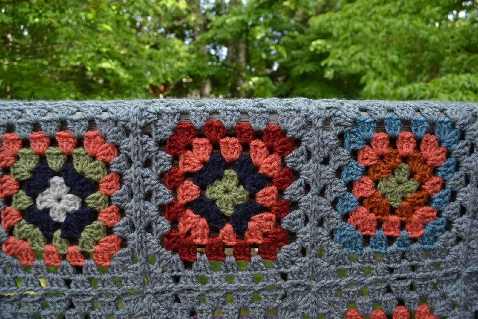 Granny Square Flair Mom's finished granny square afghan