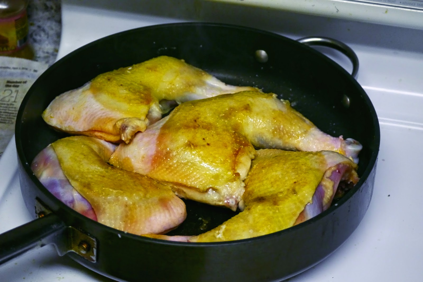 Persian style dried yellow prune chicken stew