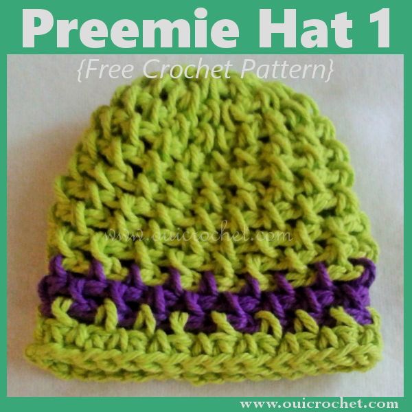 Oui Crochet Preemie Hat 1 {Free Crochet Pattern}