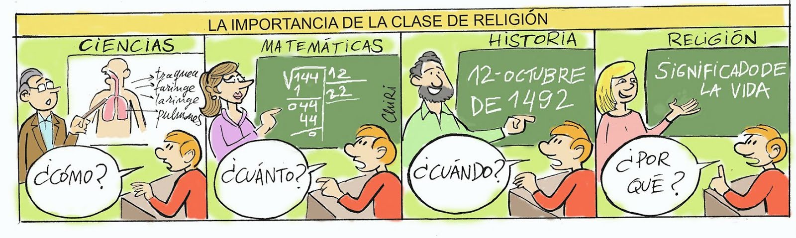IMPORTANCIA DE LA CLASE DE RELIGIÓN