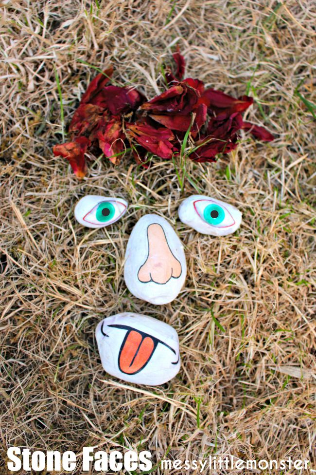 free printable easy rock painting ideas for kids - a fun feelings and emotions activty