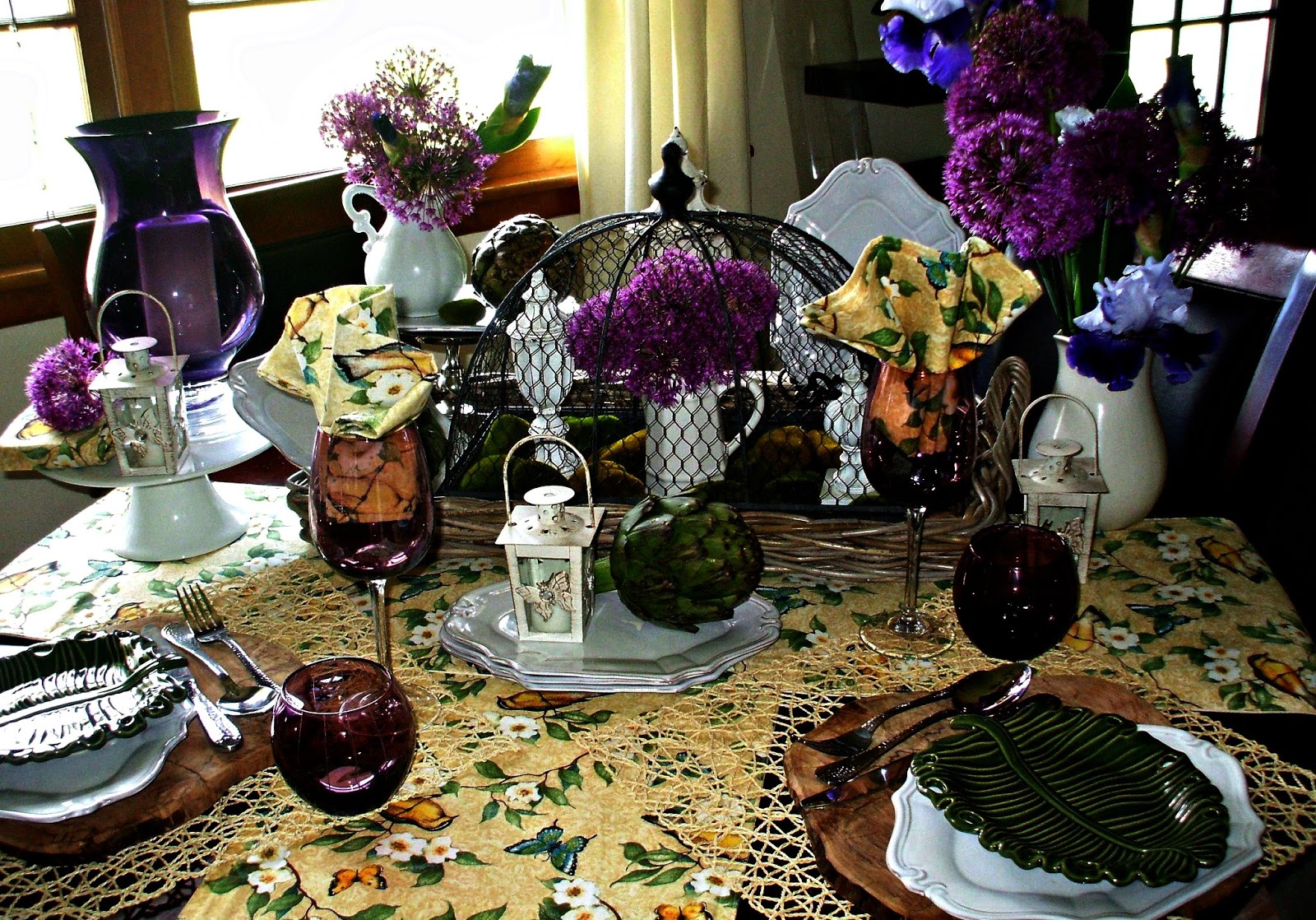 Garden Cloche Tablescape